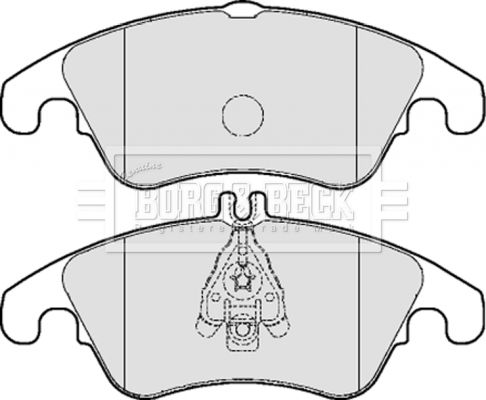 BORG & BECK Комплект тормозных колодок, дисковый тормоз BBP2061